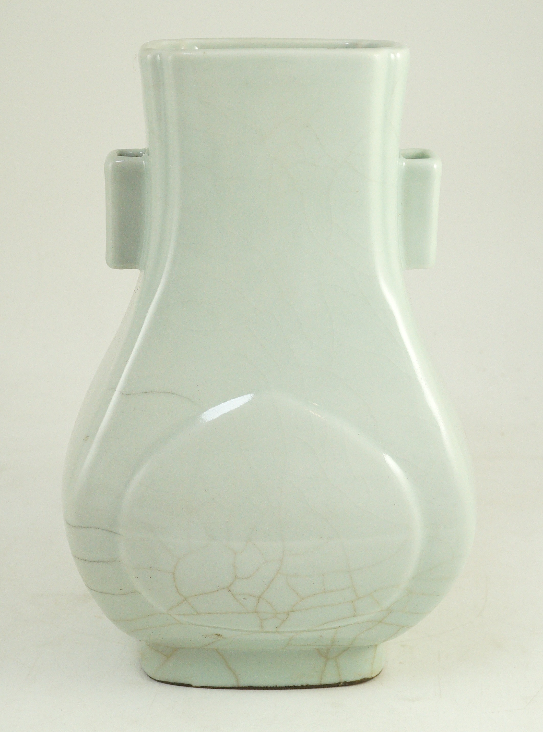 A Chinese Guan-type vase, fanghu, Xianfeng mark, probably 19th century, 31cm high